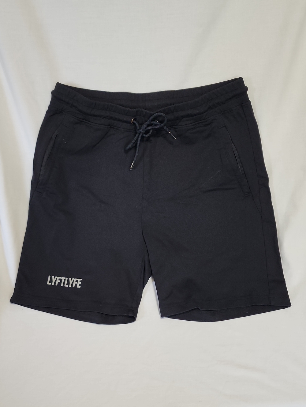 Men's Black Athletic Drawstring Shorts